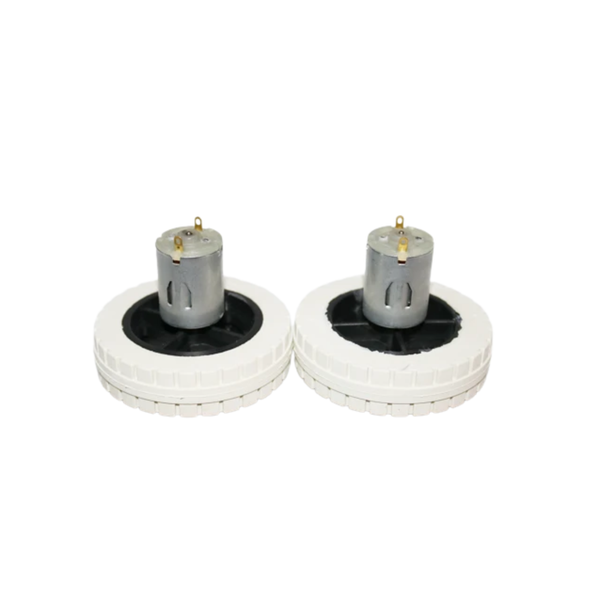 Pair of replacement wheels with motors attached
